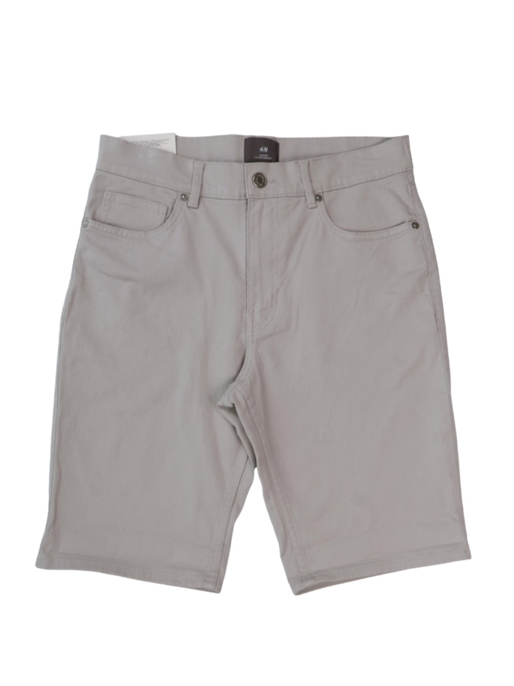 H&M Gray Denim Bermuda Shorts Women's 29 High Rise 10" Inseam NWT